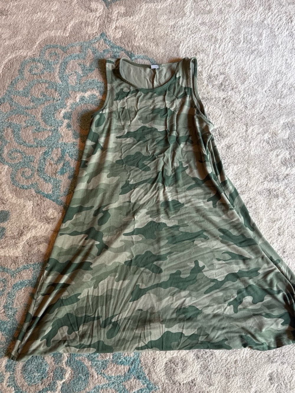 Old Navy Green Camo Tank Dress
